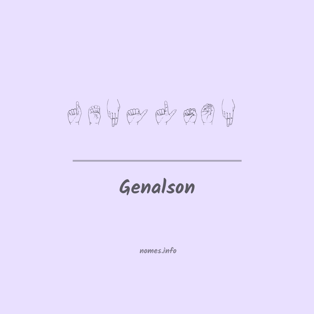 Genalson em Libras