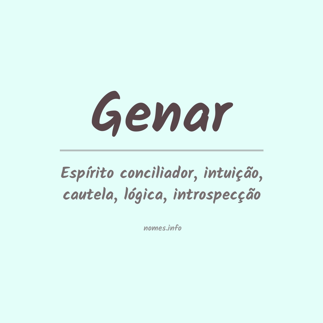 Significado do nome Genar