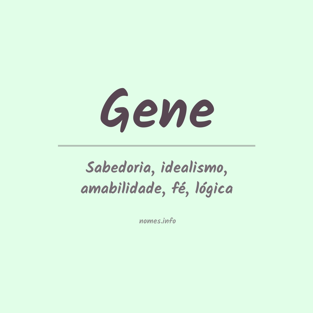 Significado do nome Gene