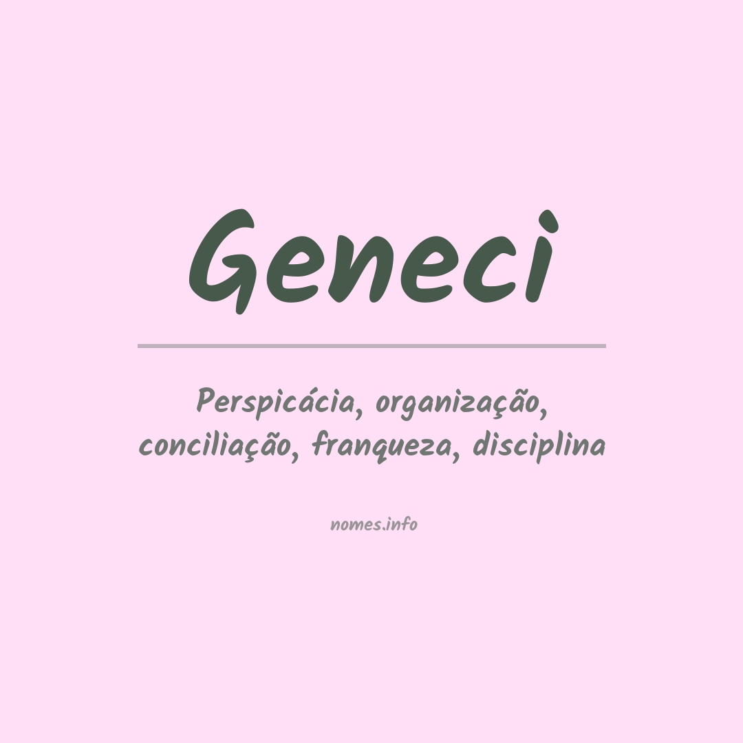 Significado do nome Geneci