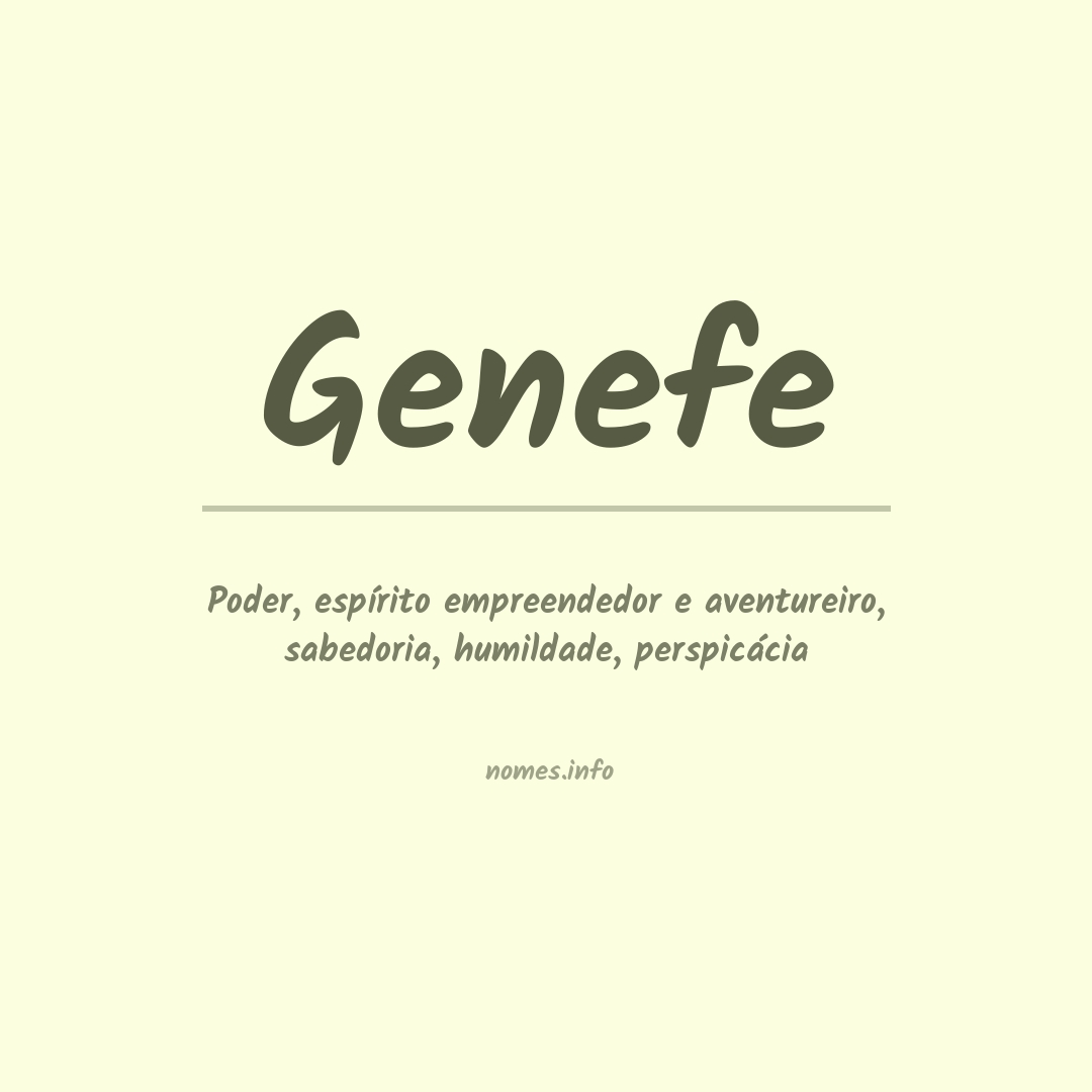 Significado do nome Genefe