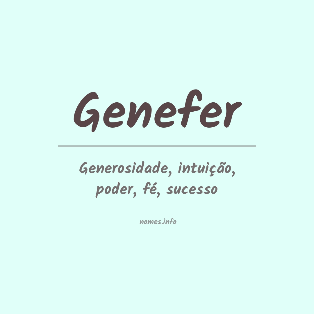 Significado do nome Genefer