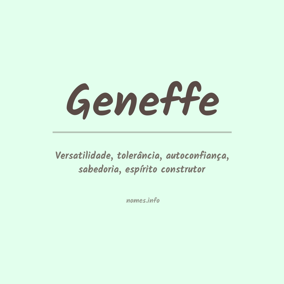 Significado do nome Geneffe