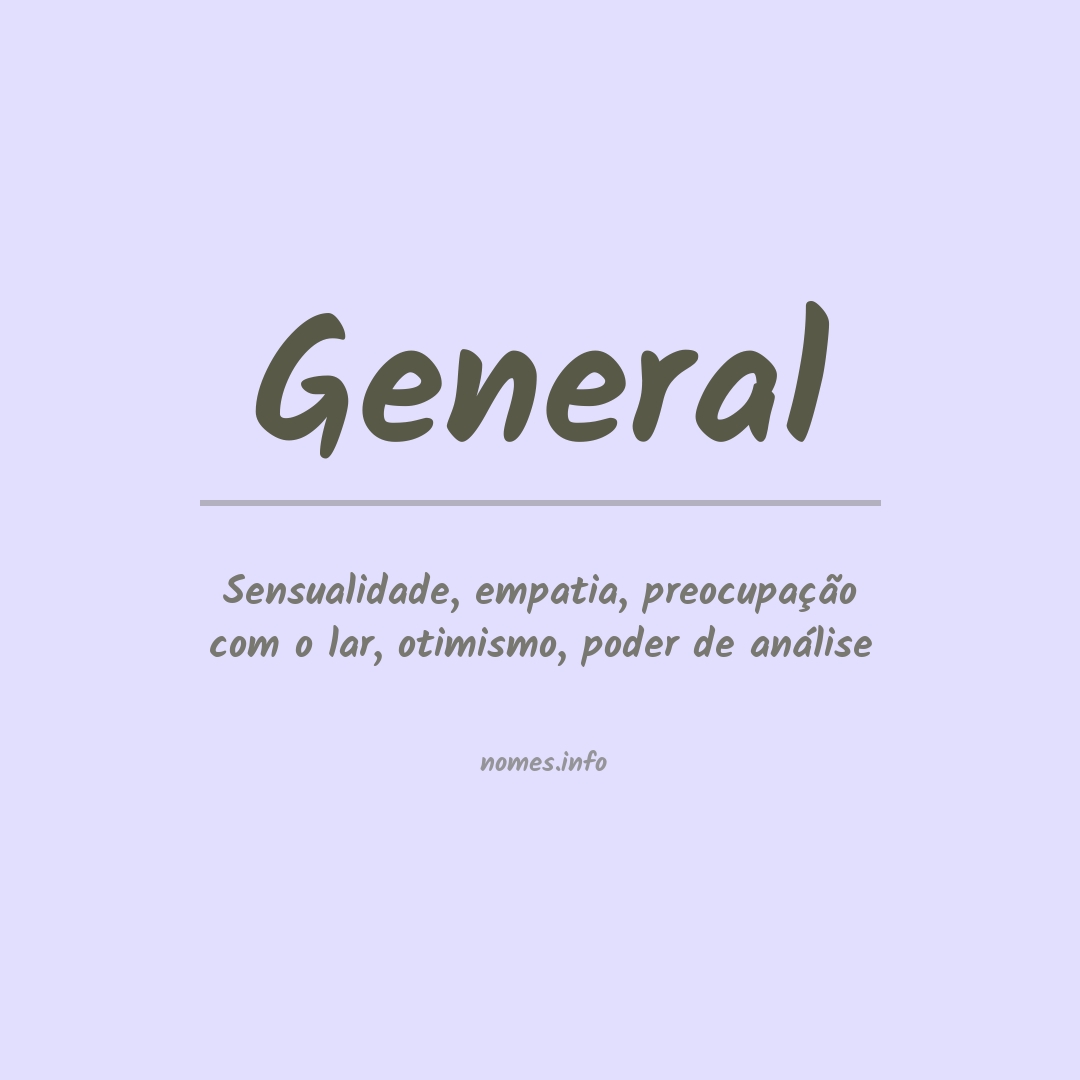 Significado do nome General