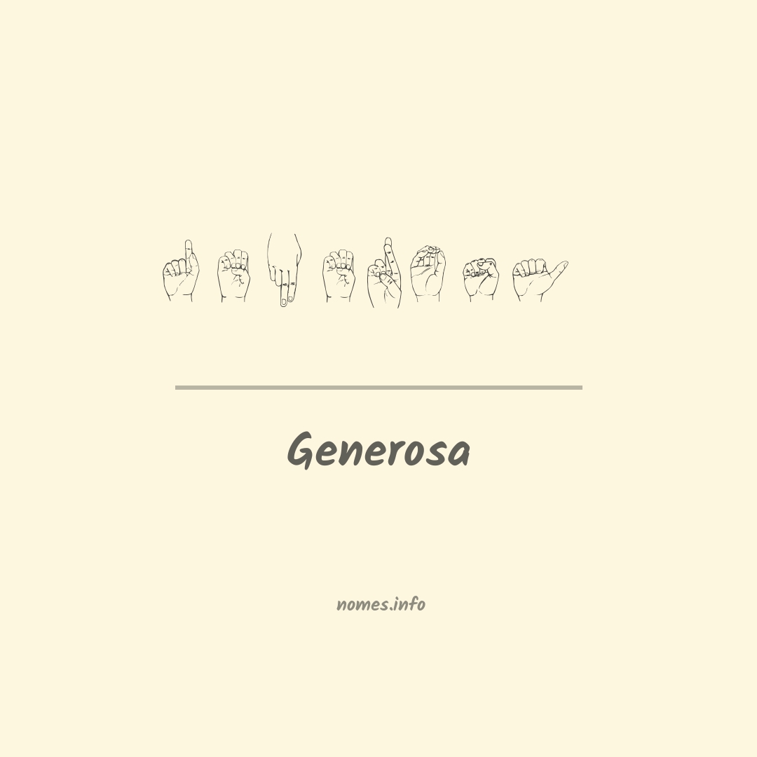 Generosa em Libras