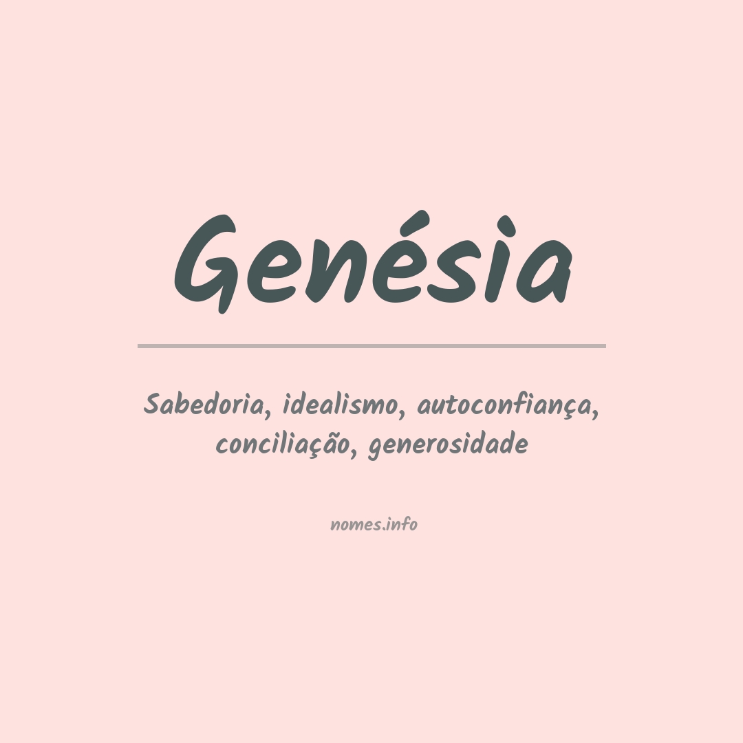 Significado do nome Genésia