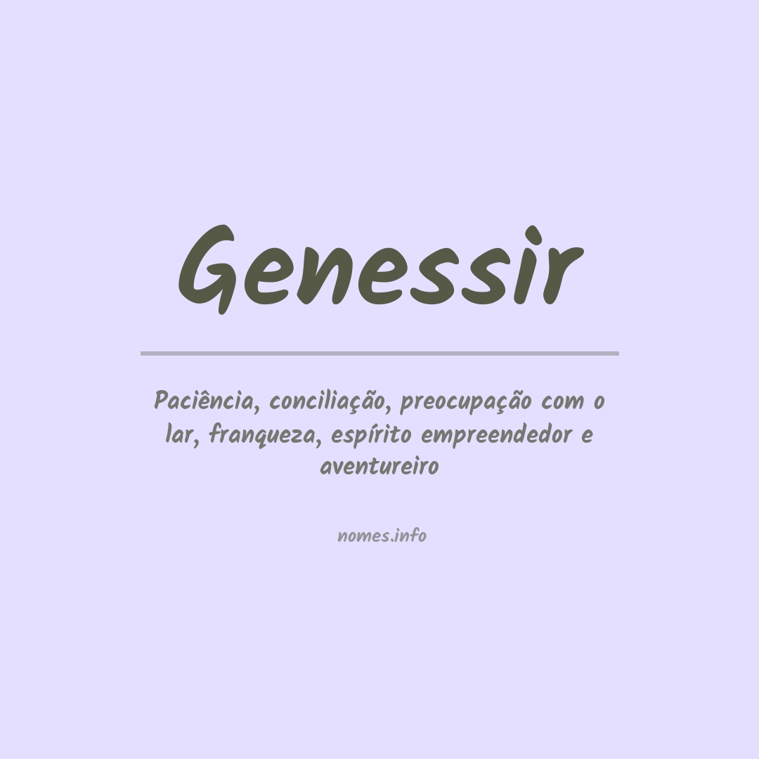 Significado do nome Genessir