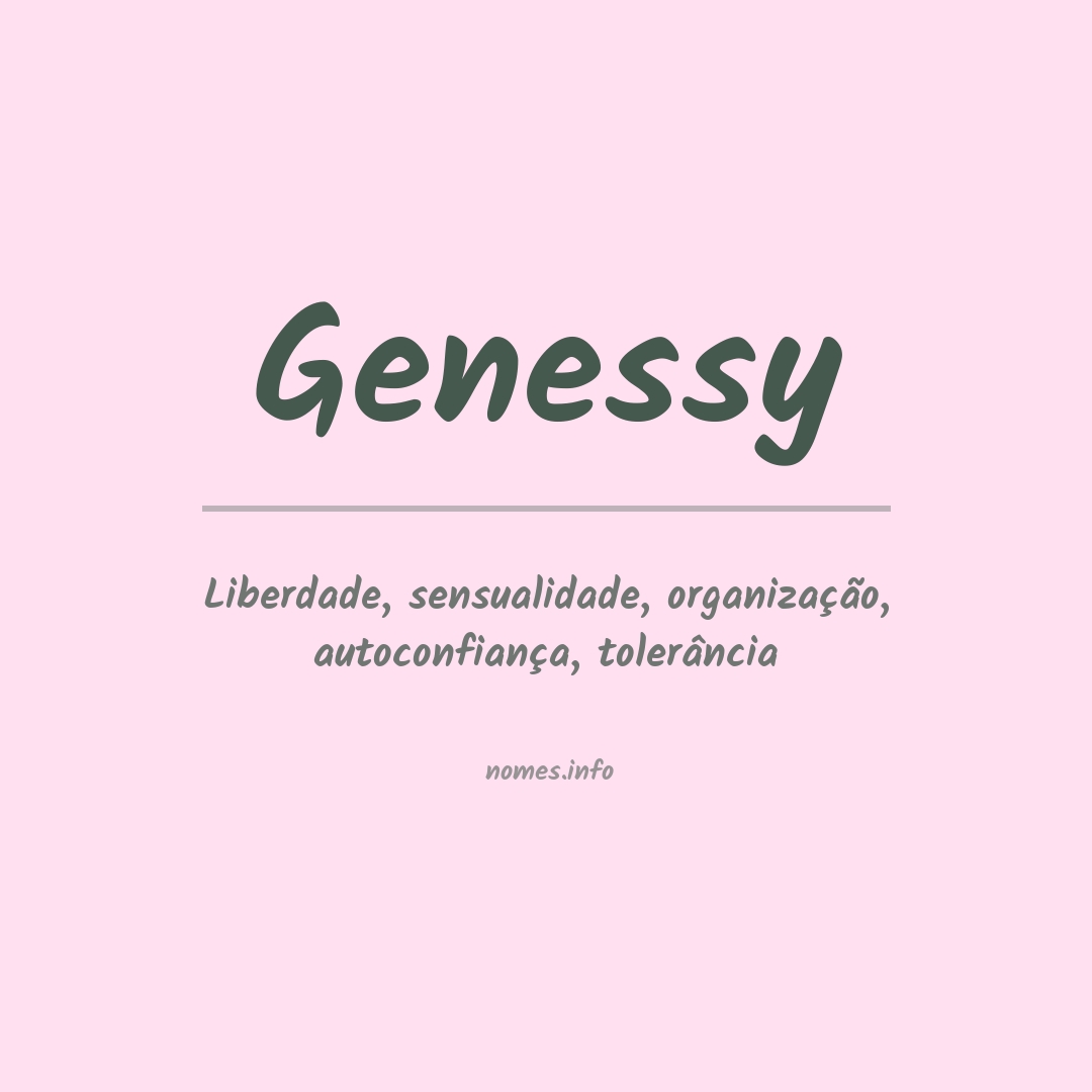Significado do nome Genessy