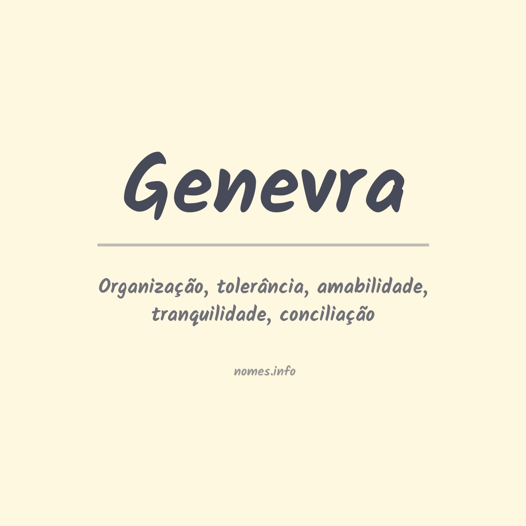 Significado do nome Genevra