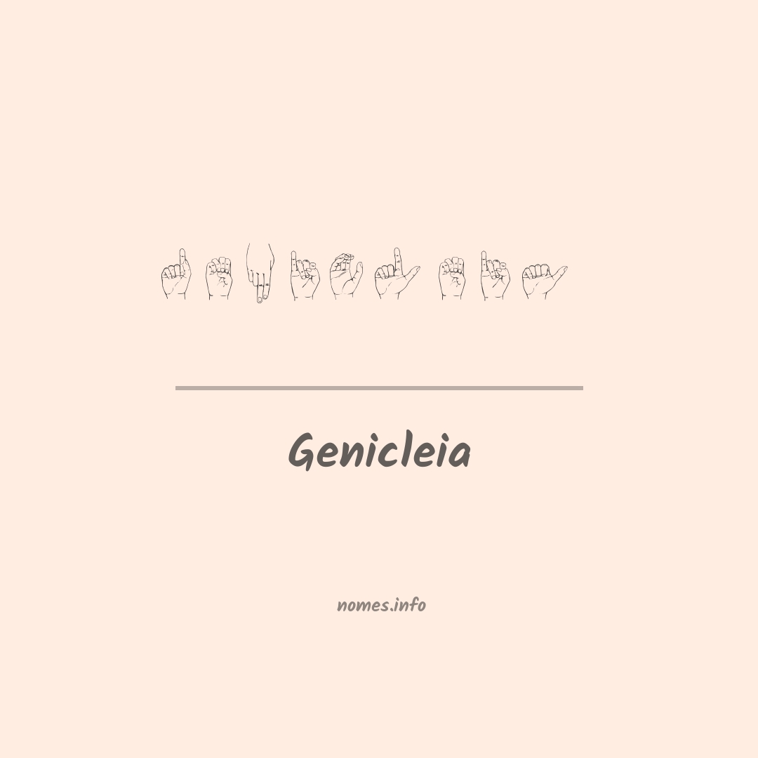 Genicleia em Libras