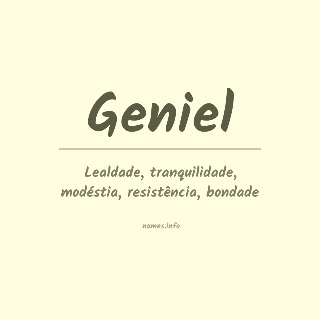 Significado do nome Geniel