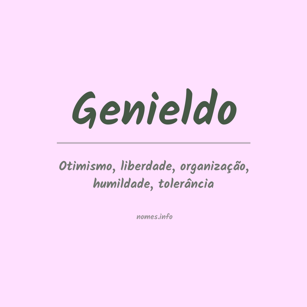 Significado do nome Genieldo
