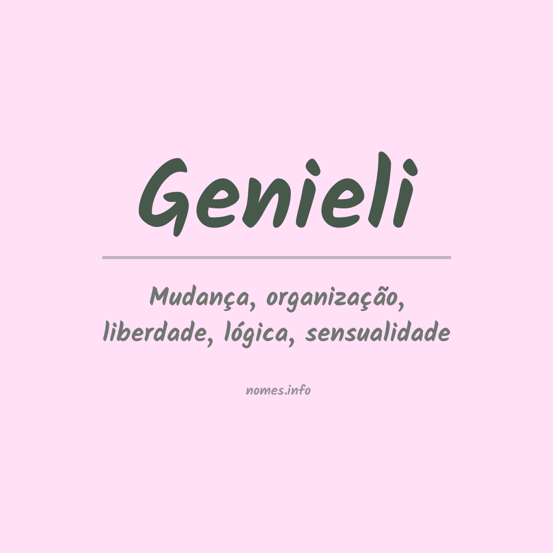 Significado do nome Genieli