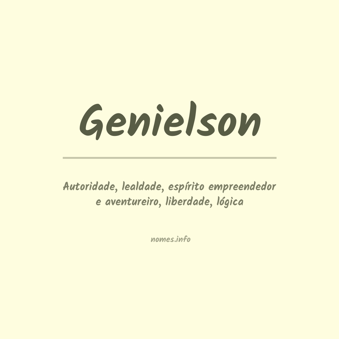 Significado do nome Genielson