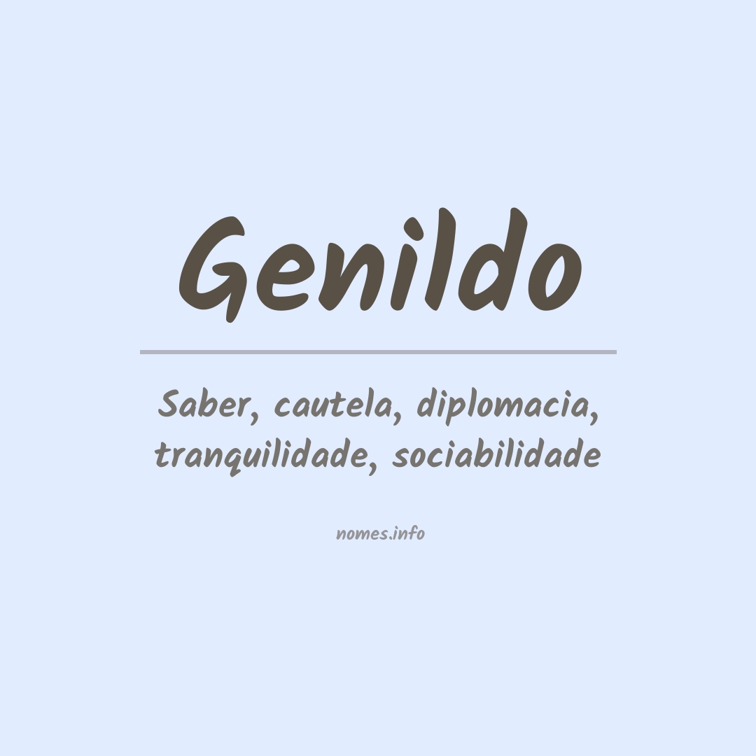 Significado do nome Genildo