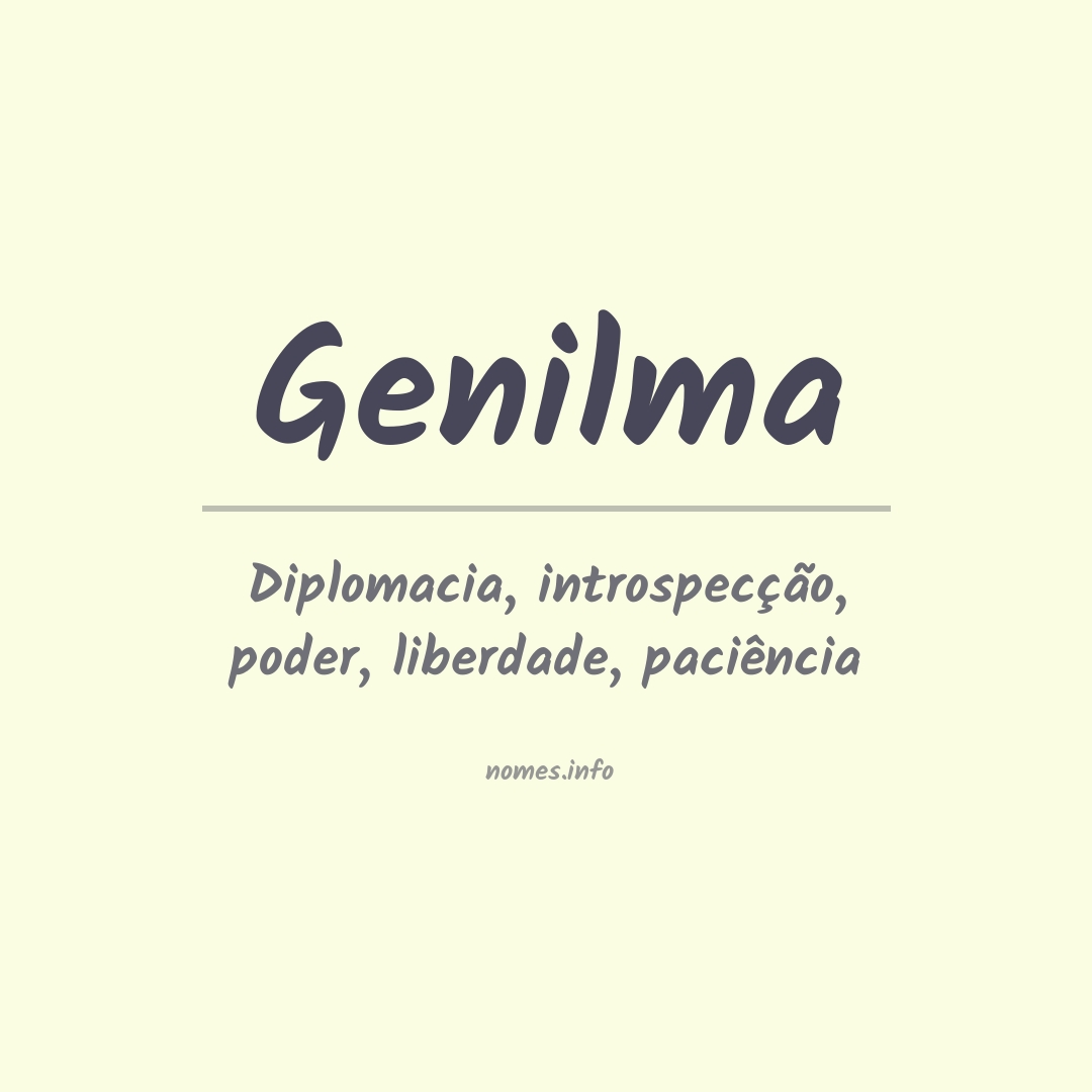 Significado do nome Genilma