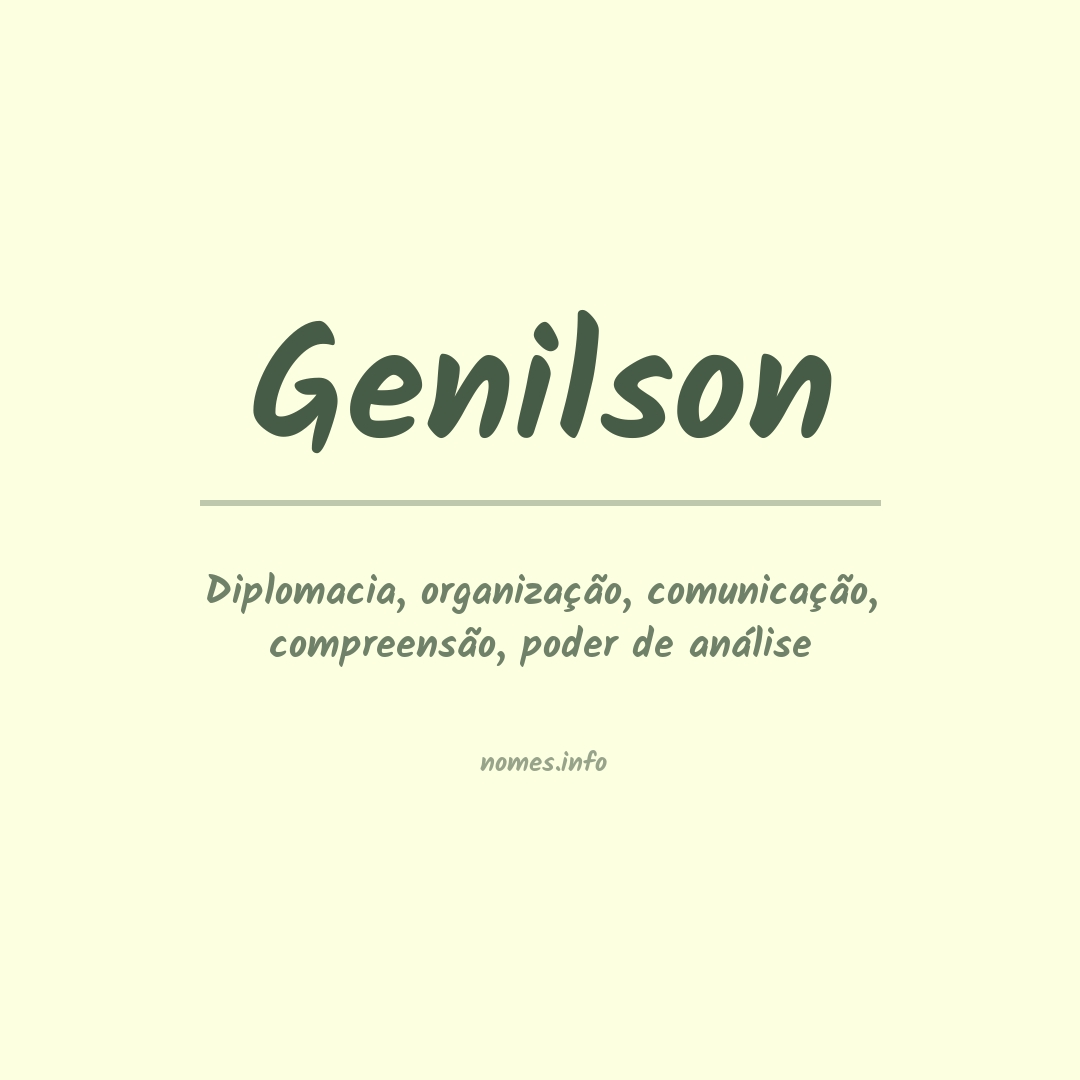 Significado do nome Genilson