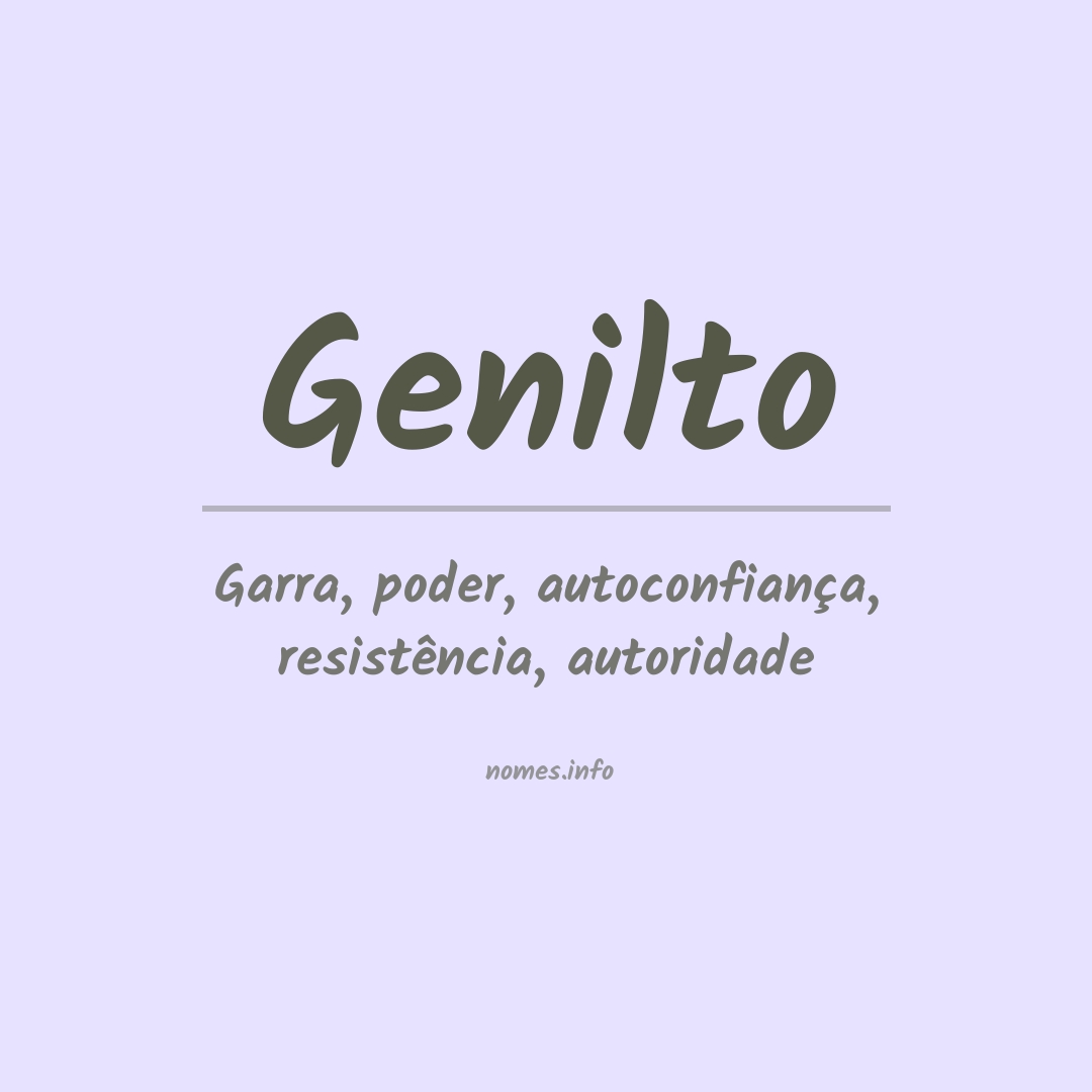 Significado do nome Genilto