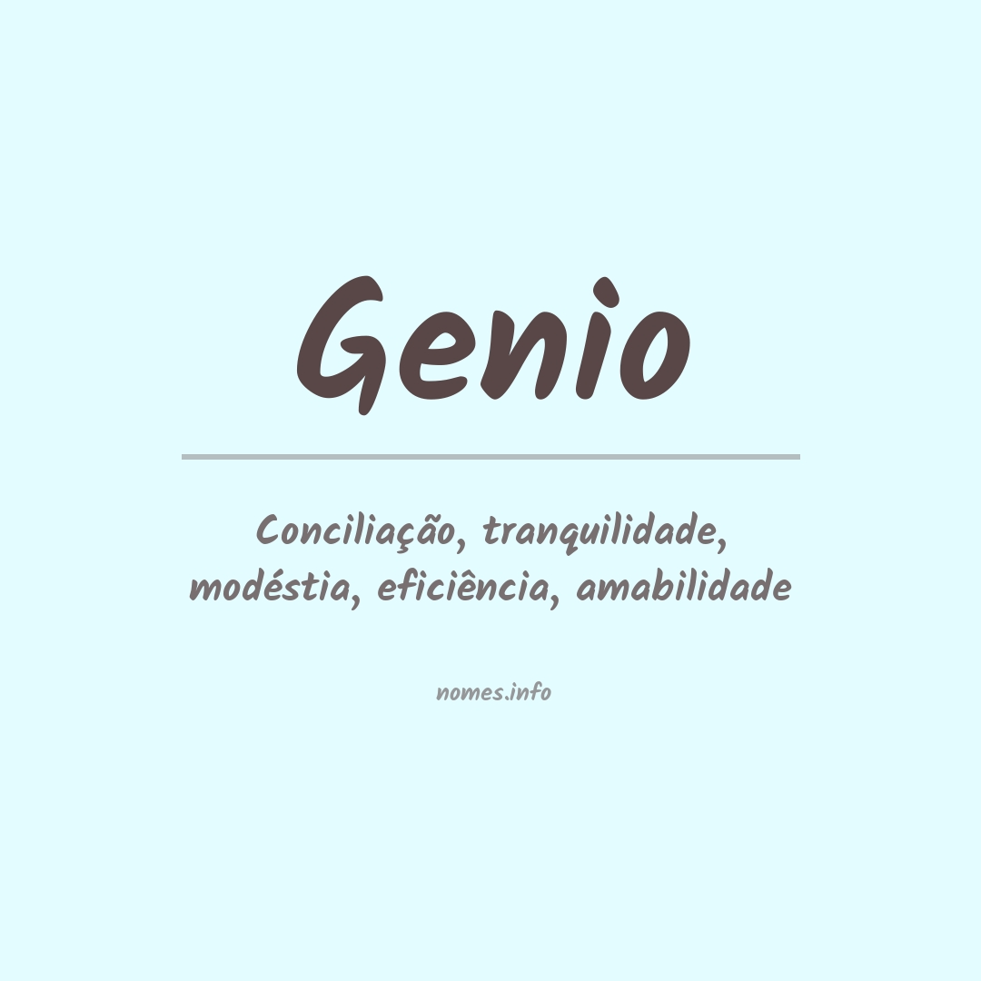 Significado do nome Genio