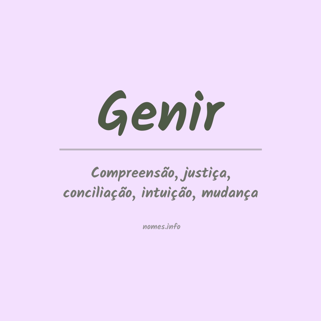 Significado do nome Genir