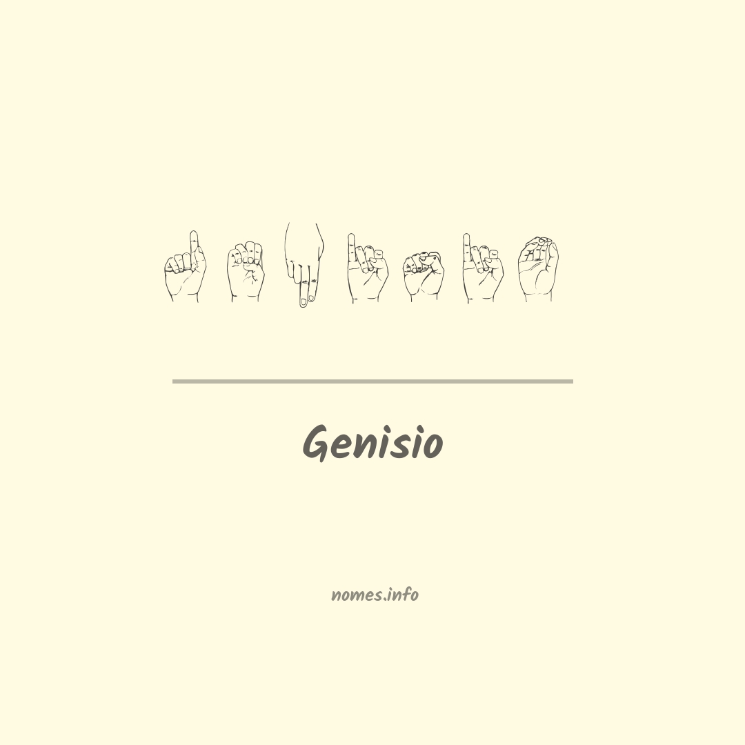 Genisio em Libras