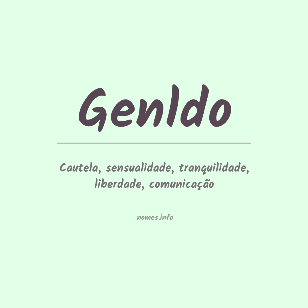 Significado do nome Genldo