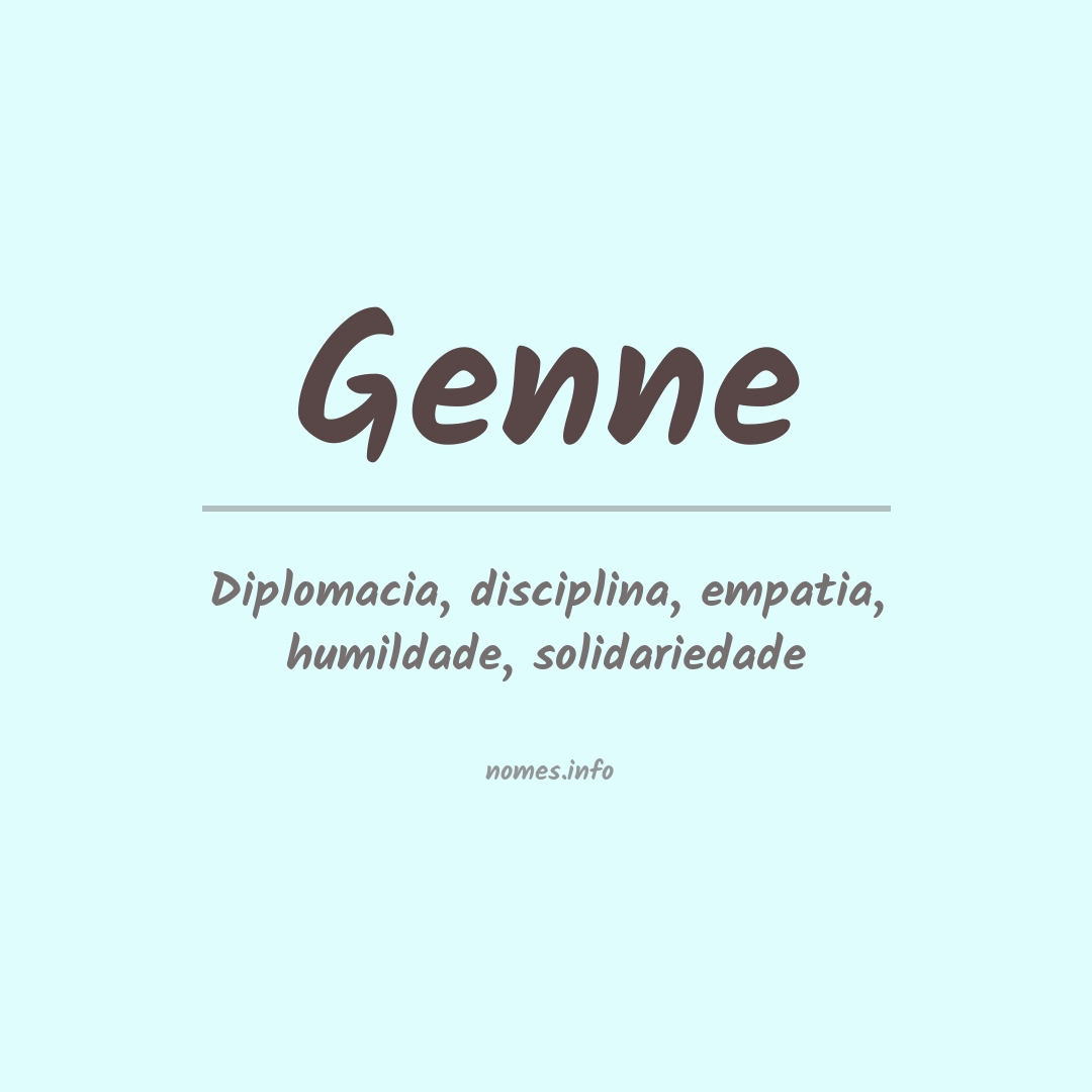 Significado do nome Genne