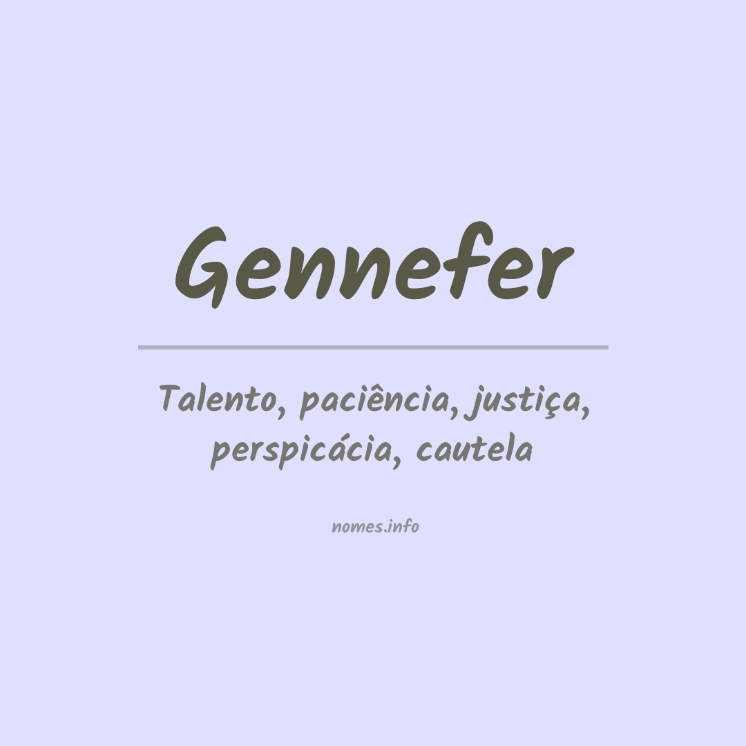 Significado do nome Gennefer