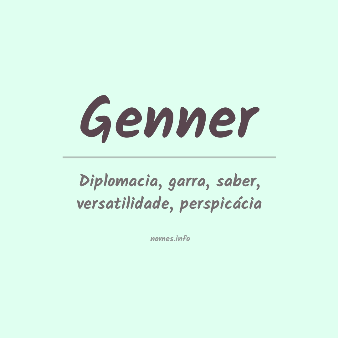 Significado do nome Genner