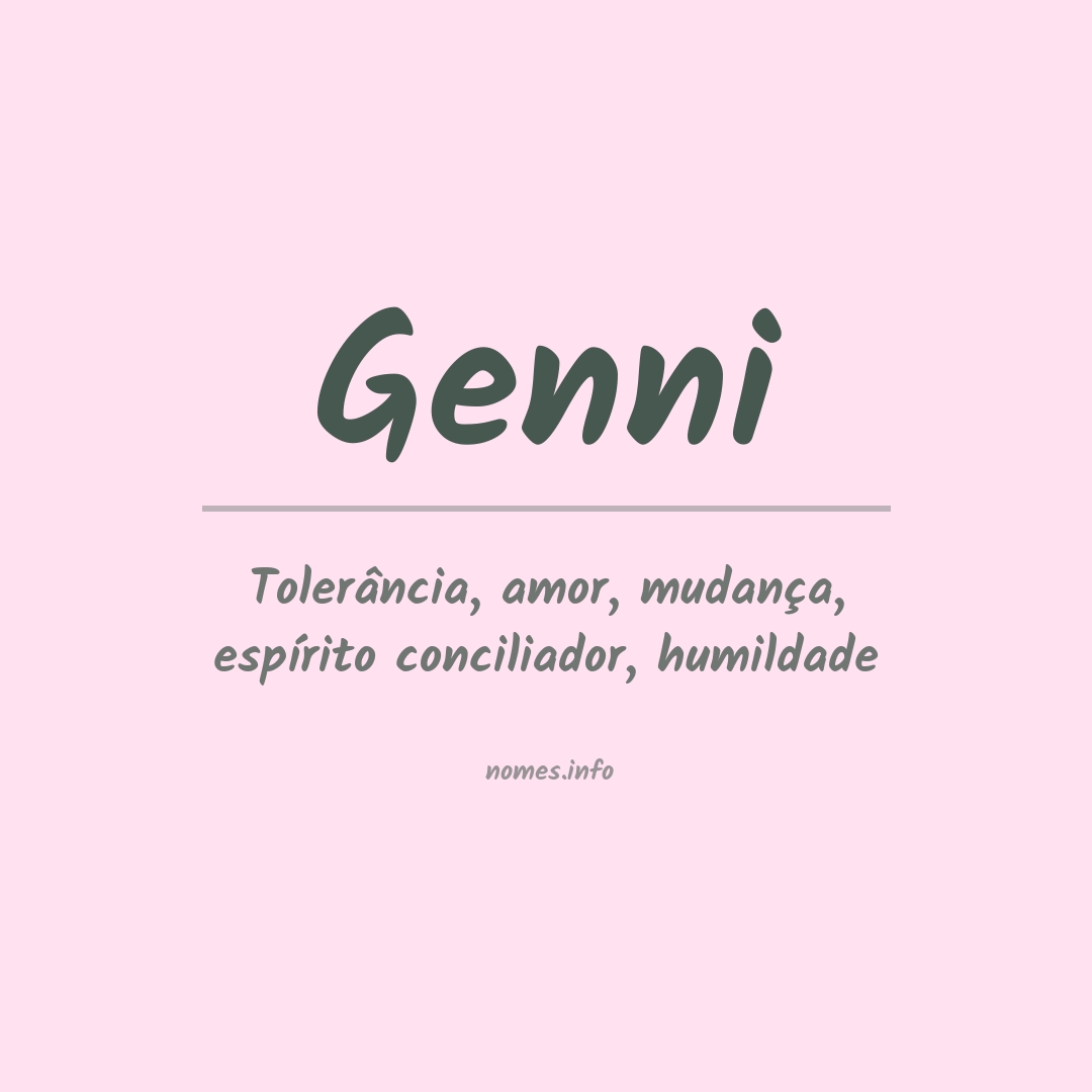 Significado do nome Genni