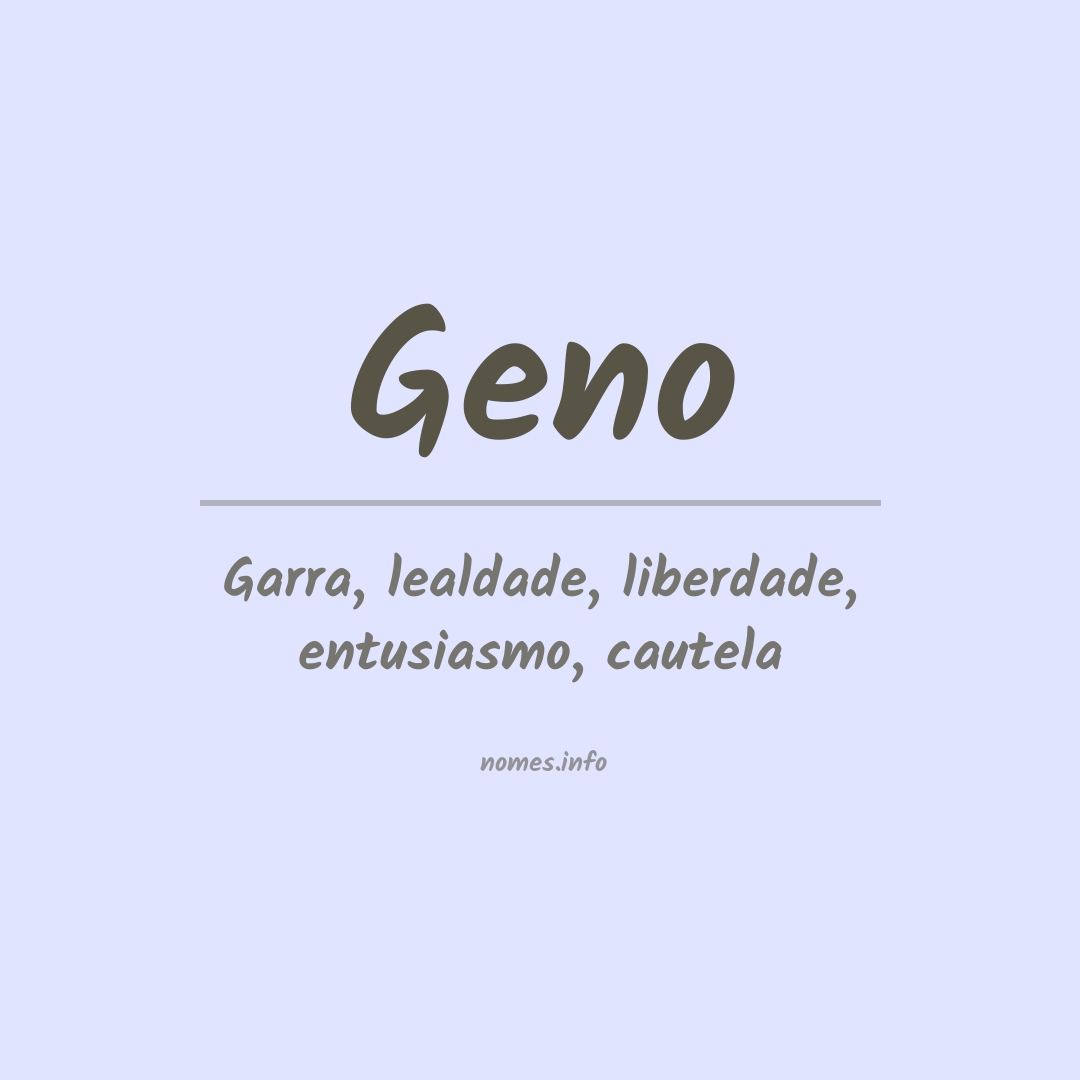 Significado do nome Geno