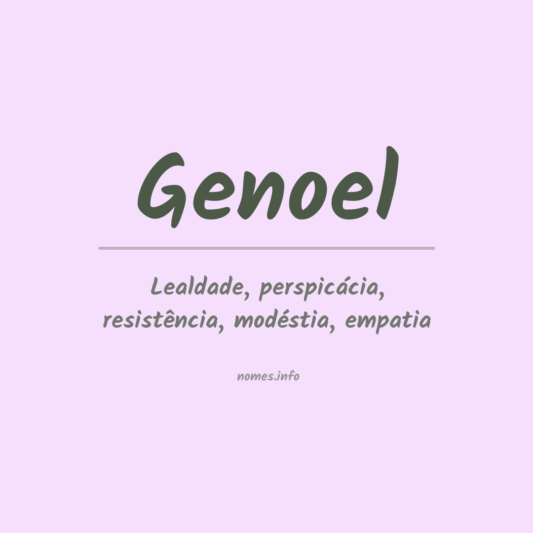 Significado do nome Genoel