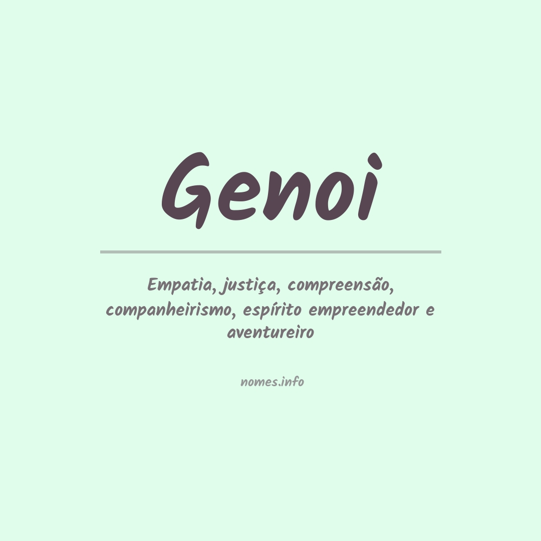 Significado do nome Genoi
