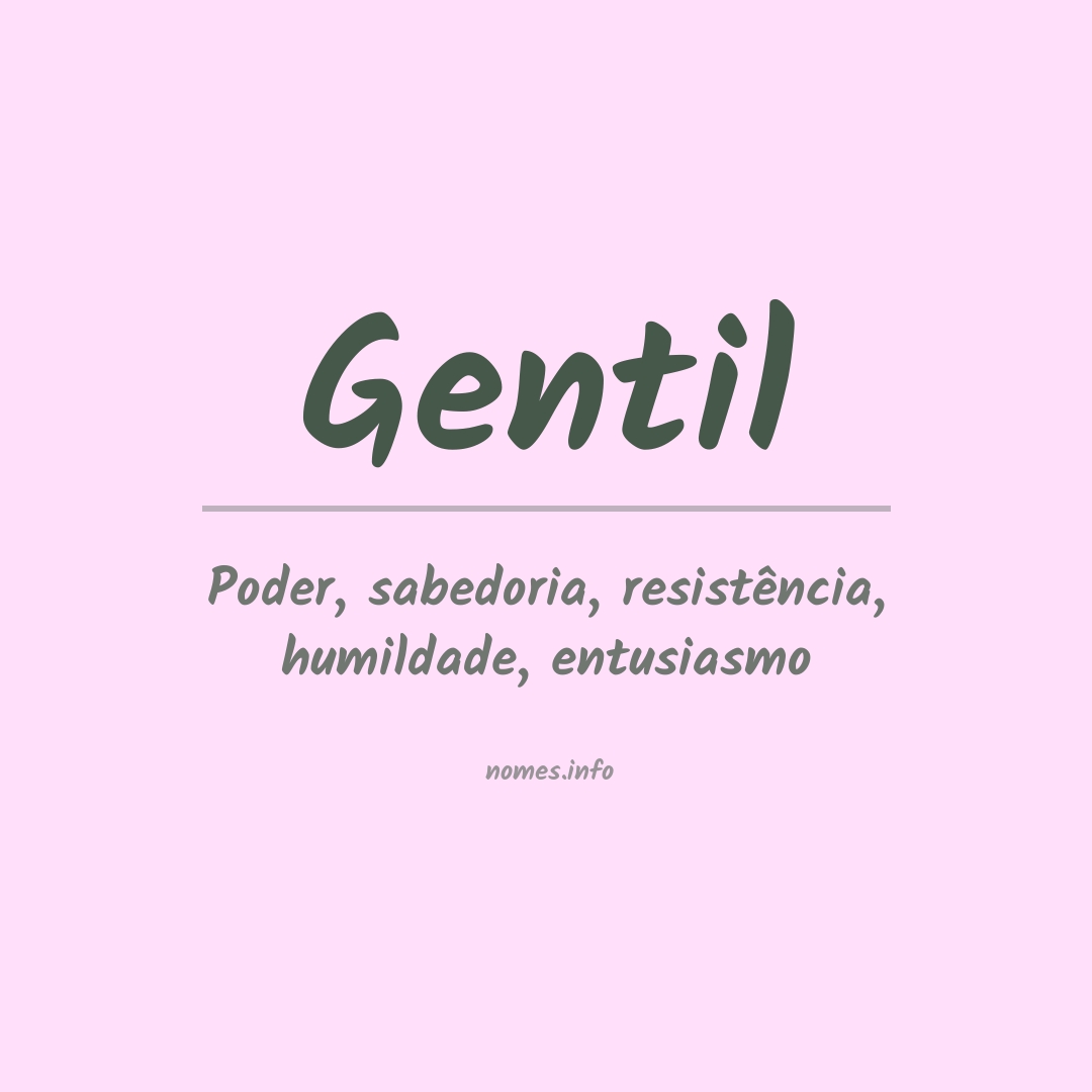 Significado do nome Gentil
