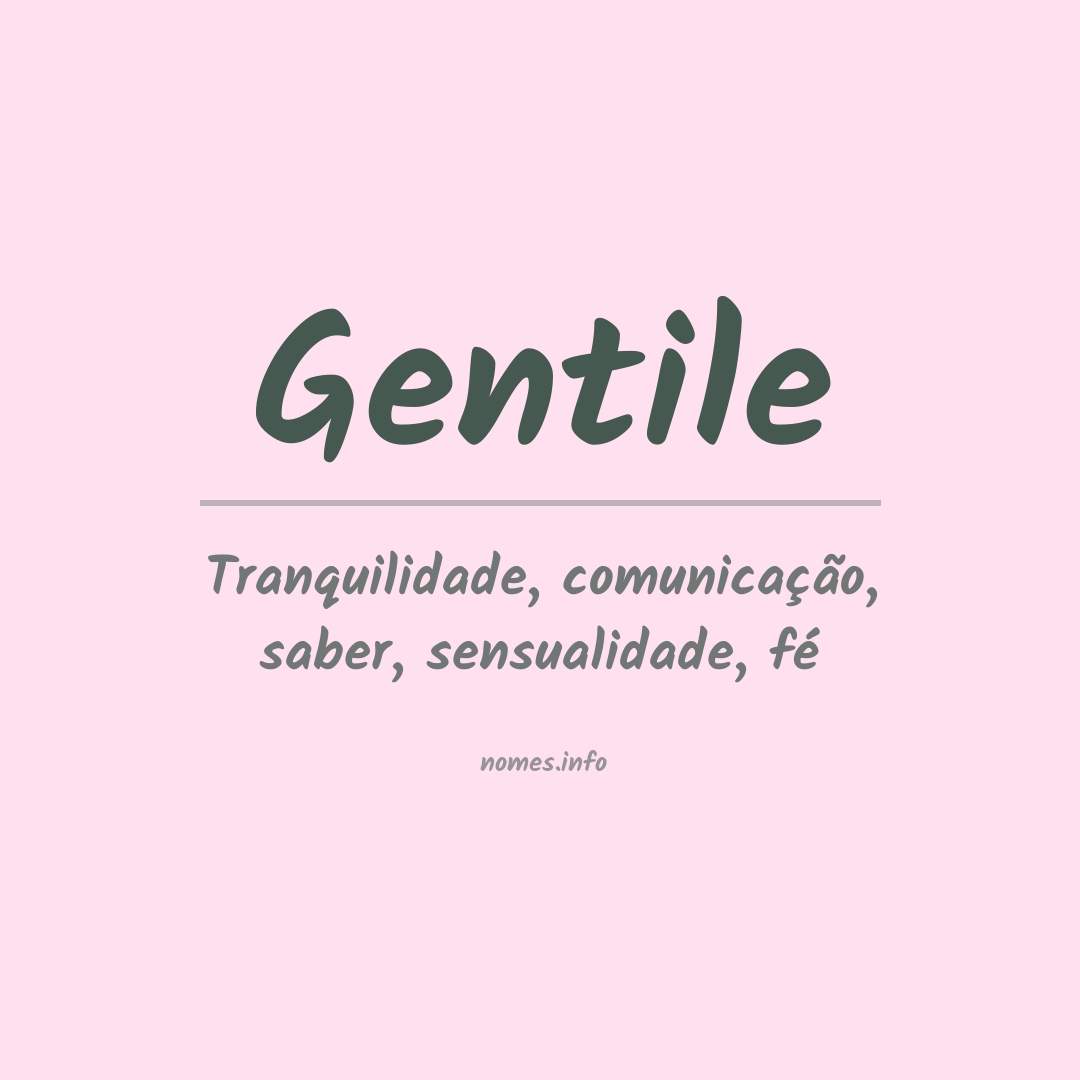 Significado do nome Gentile