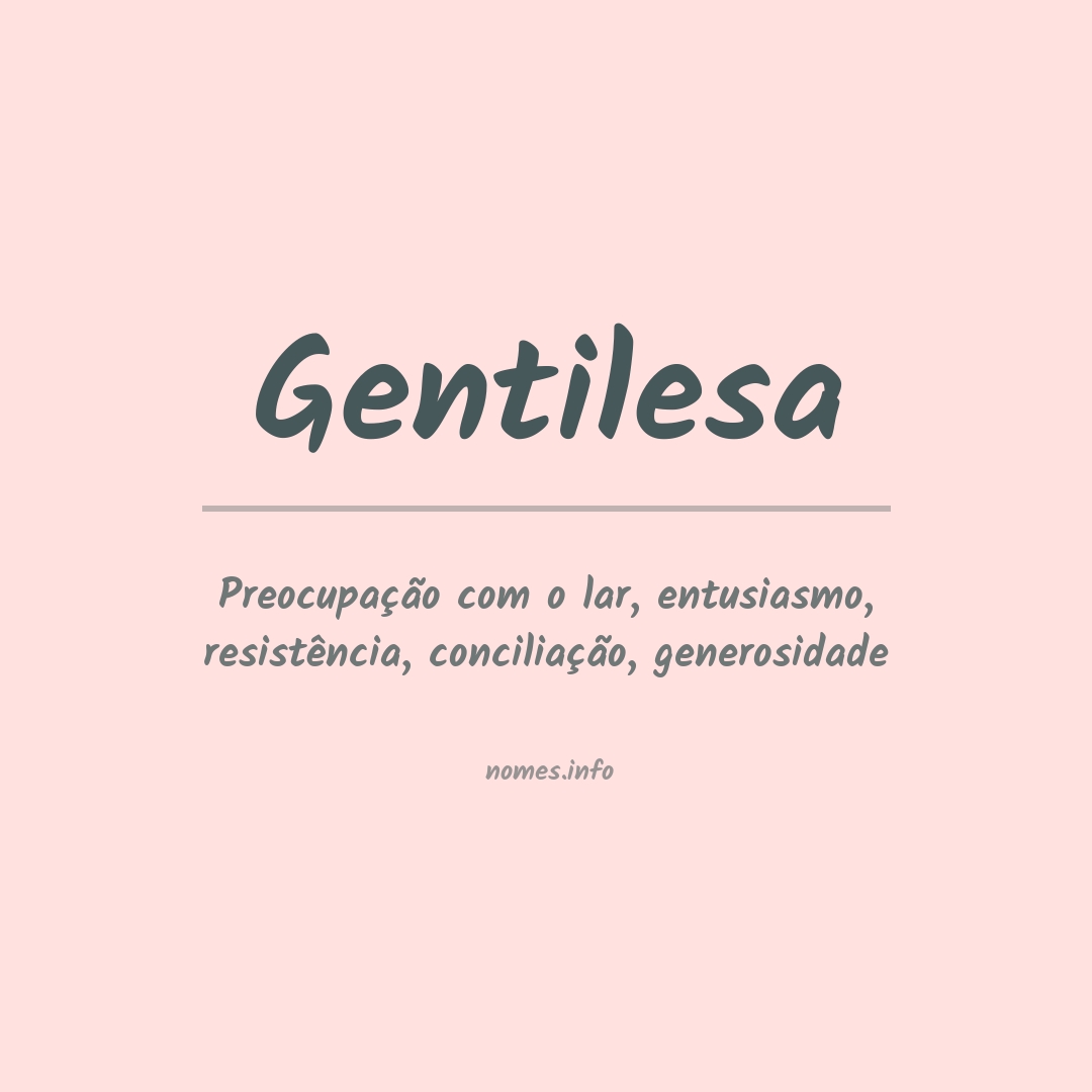 Significado do nome Gentilesa