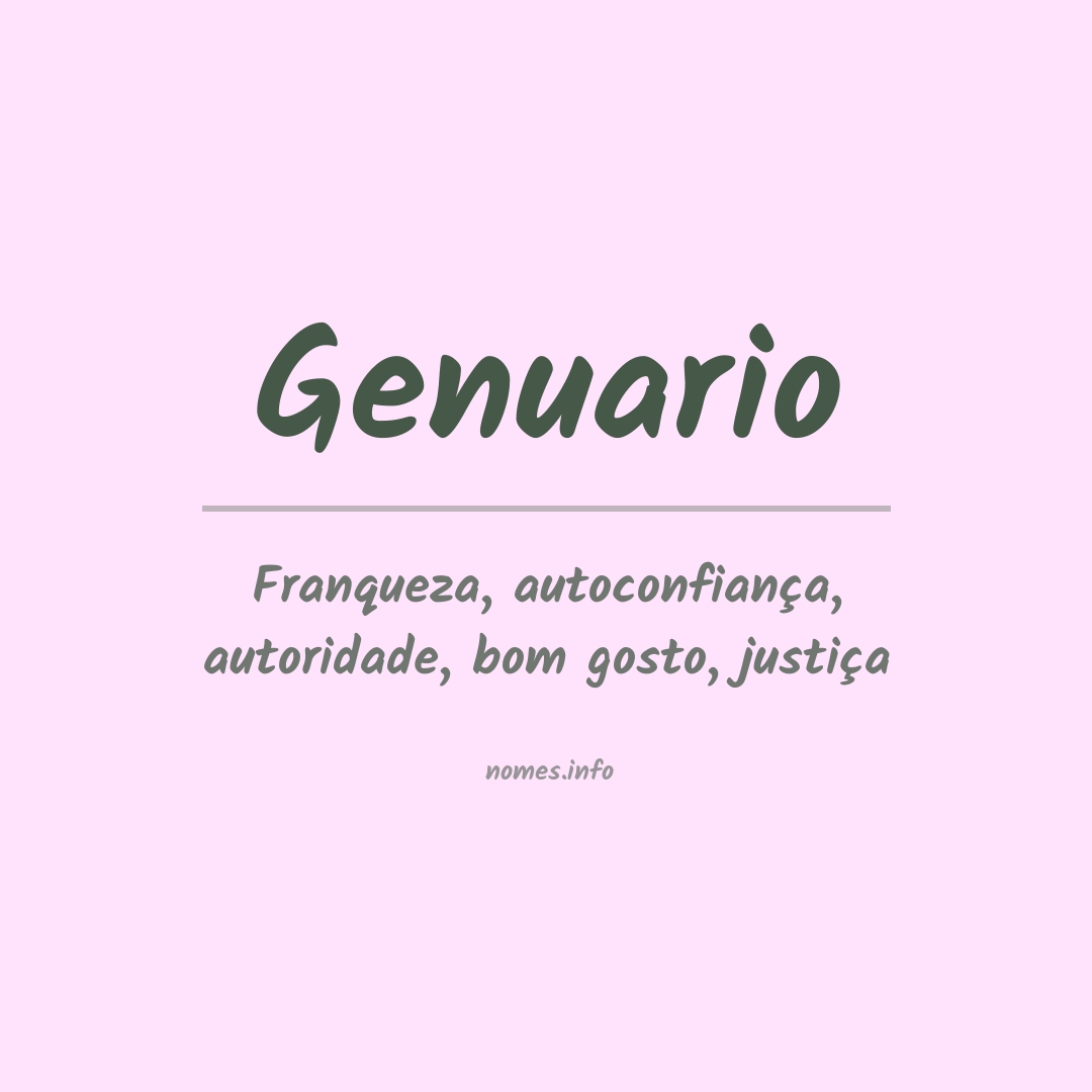 Significado do nome Genuario