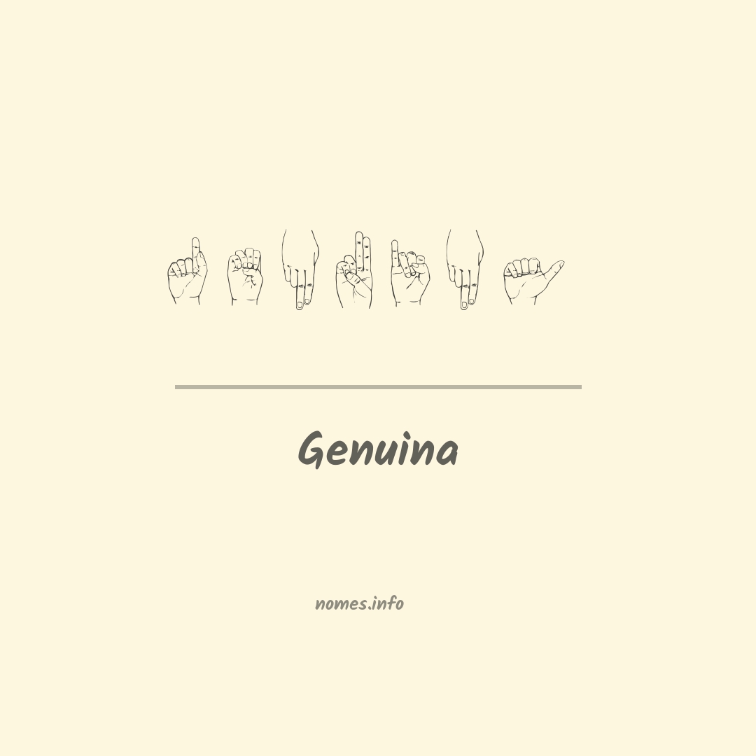 Genuina em Libras