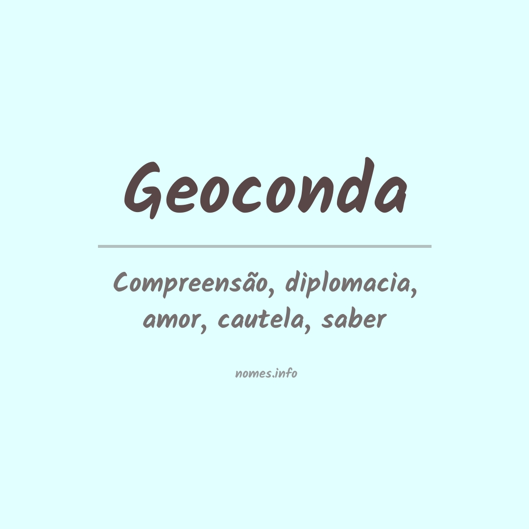 Significado do nome Geoconda