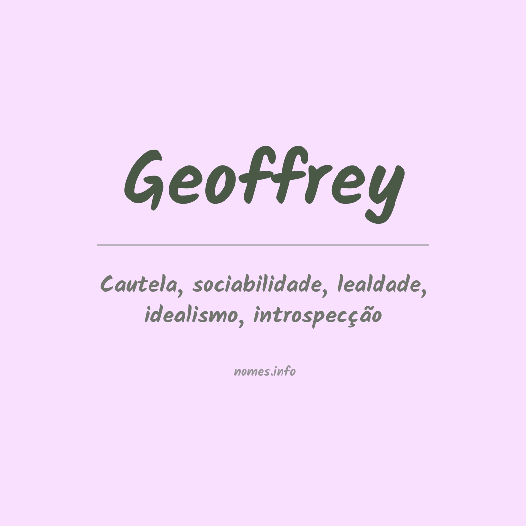 Significado do nome Geoffrey
