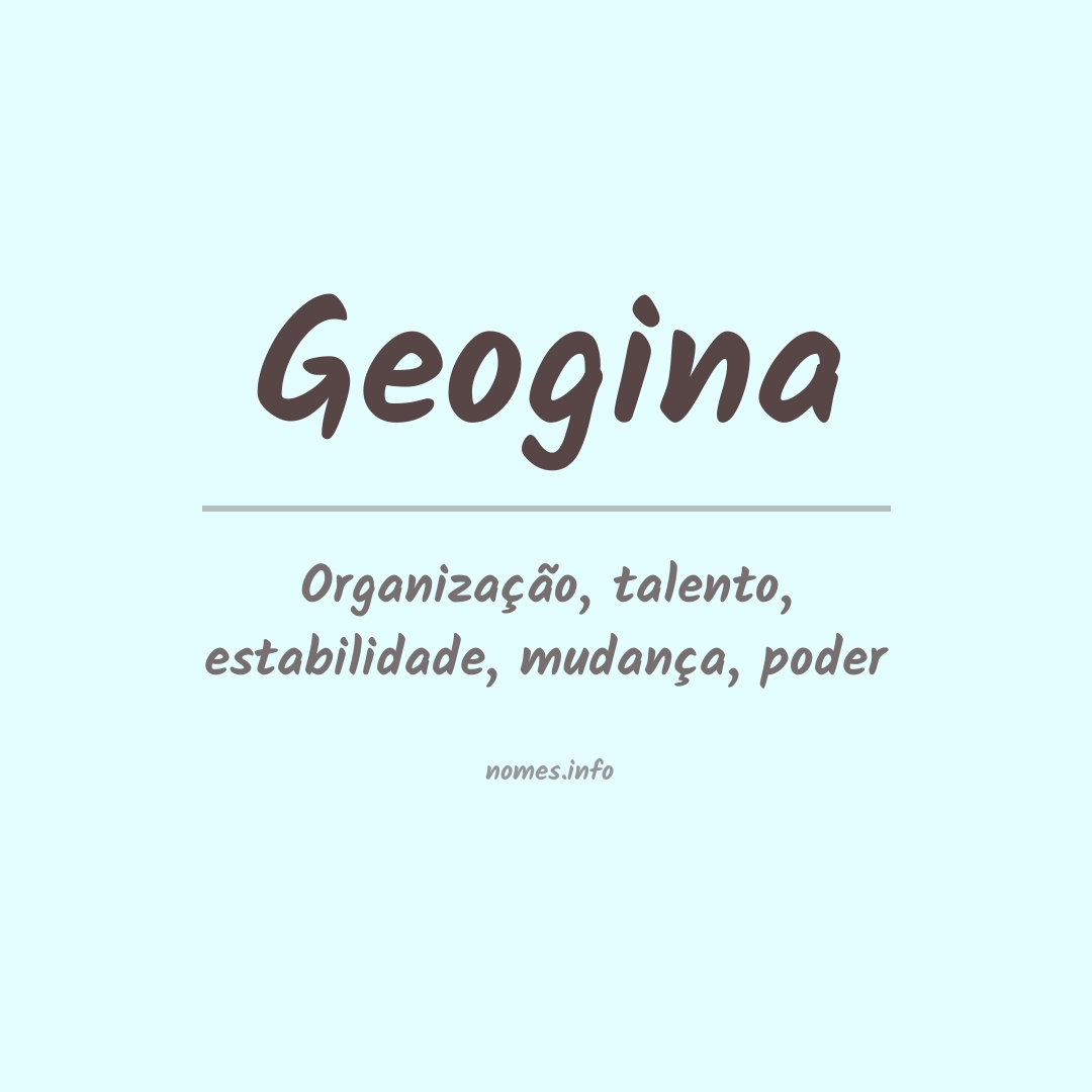 Significado do nome Geogina