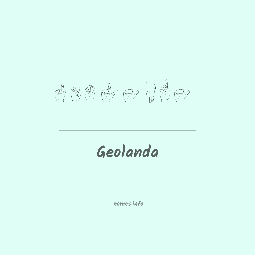 Geolanda em Libras