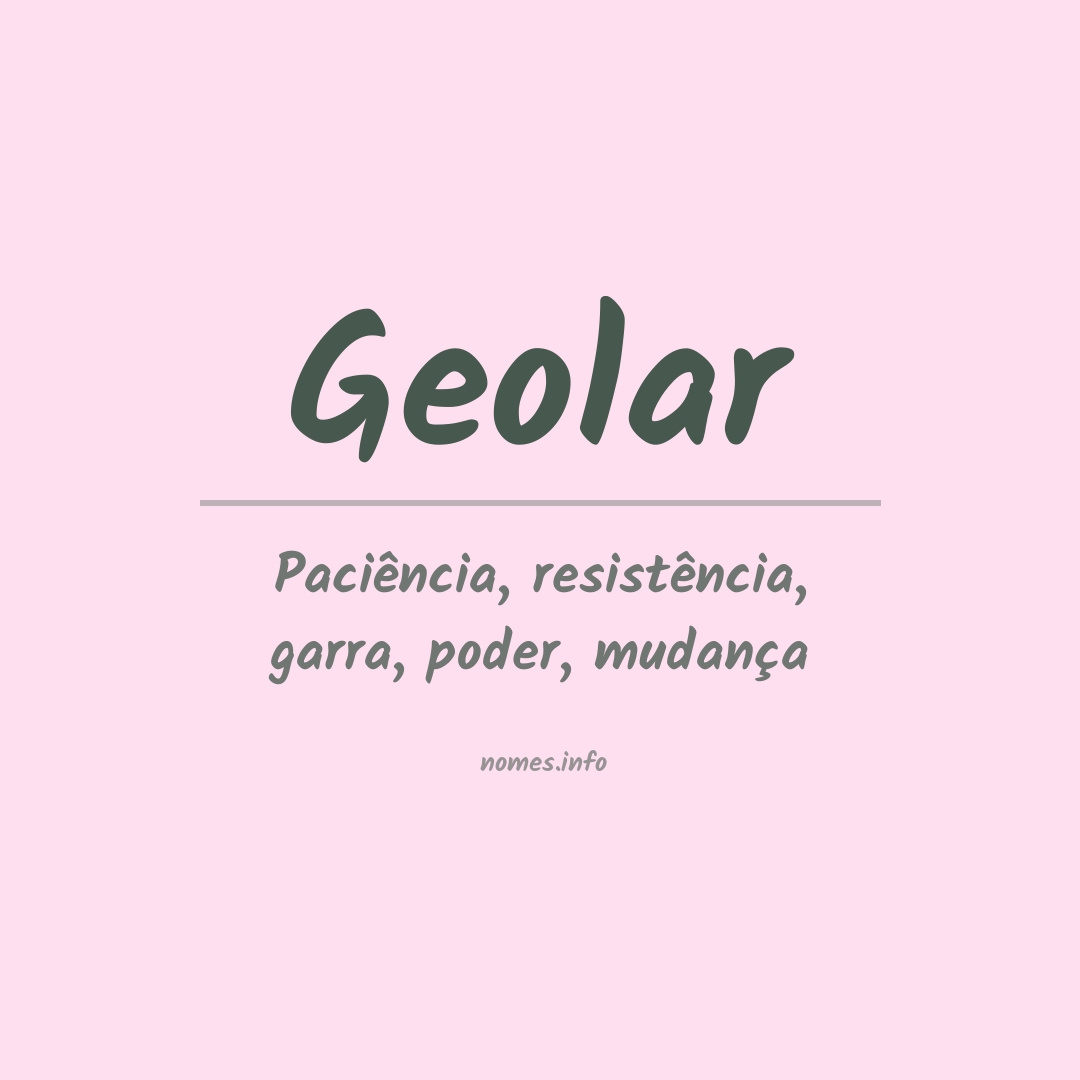 Significado do nome Geolar