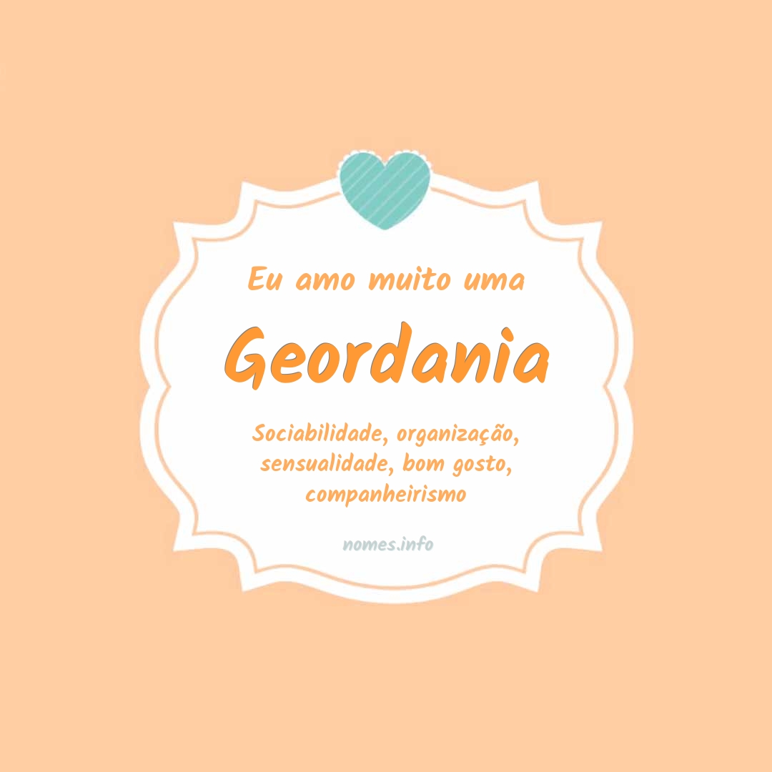 Eu amo muito Geordania
