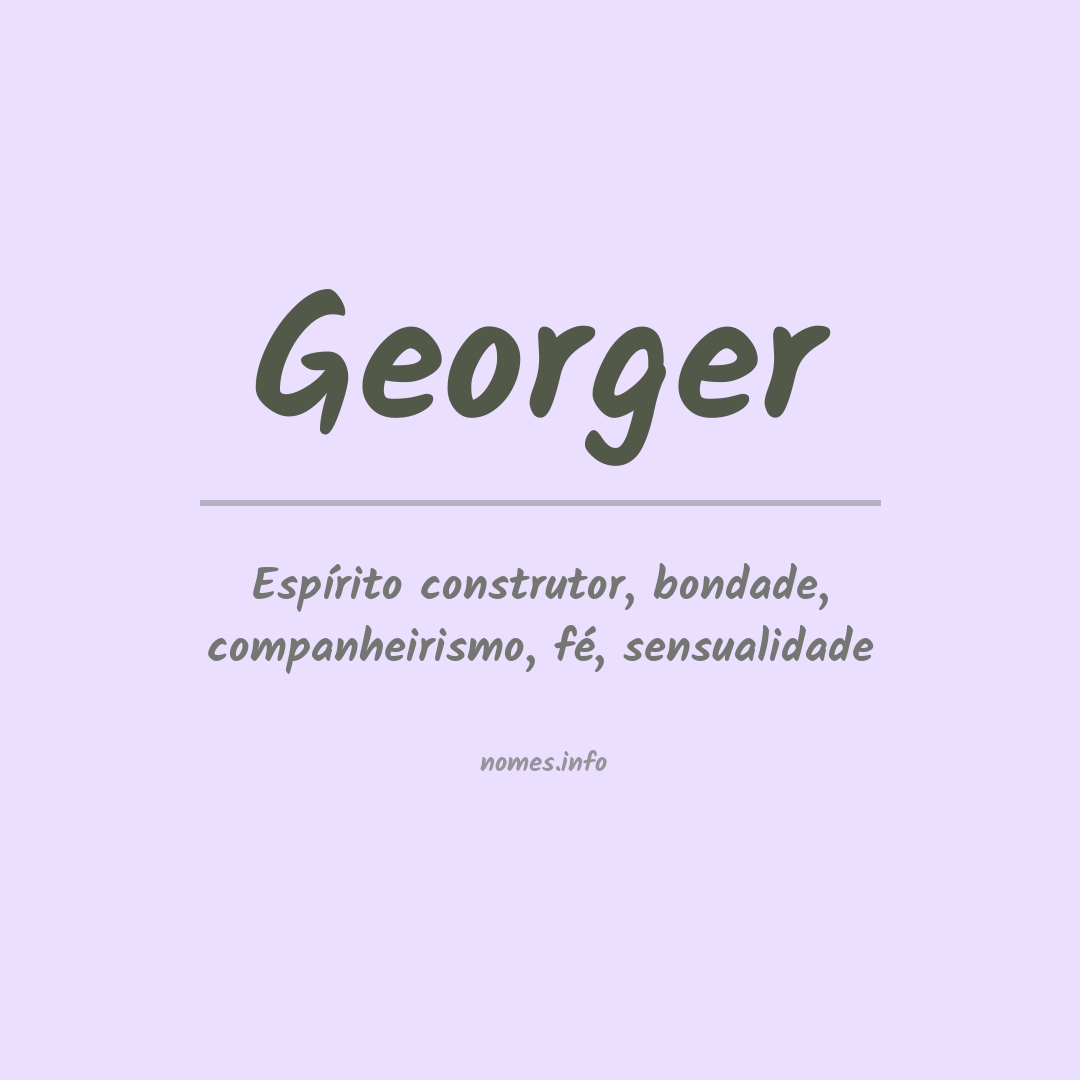 Significado do nome Georger