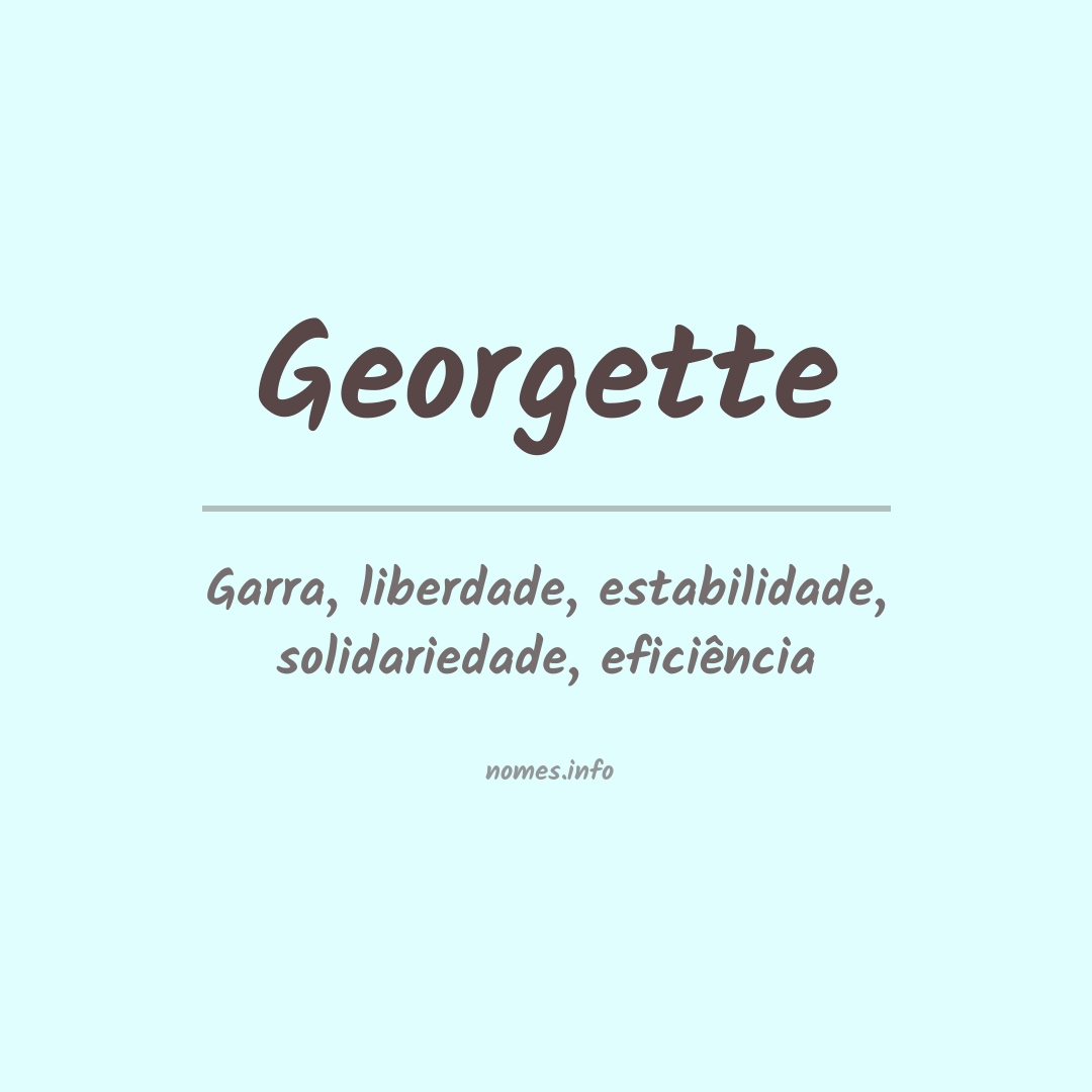 Significado do nome Georgette