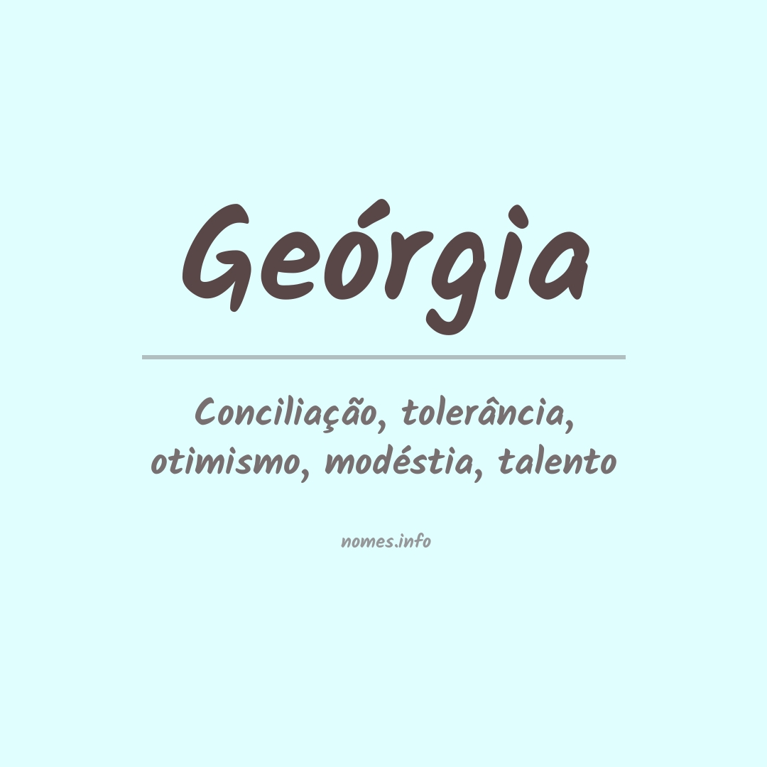 Significado do nome Geórgia