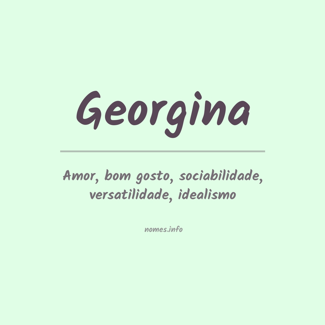 Significado do nome Georgina