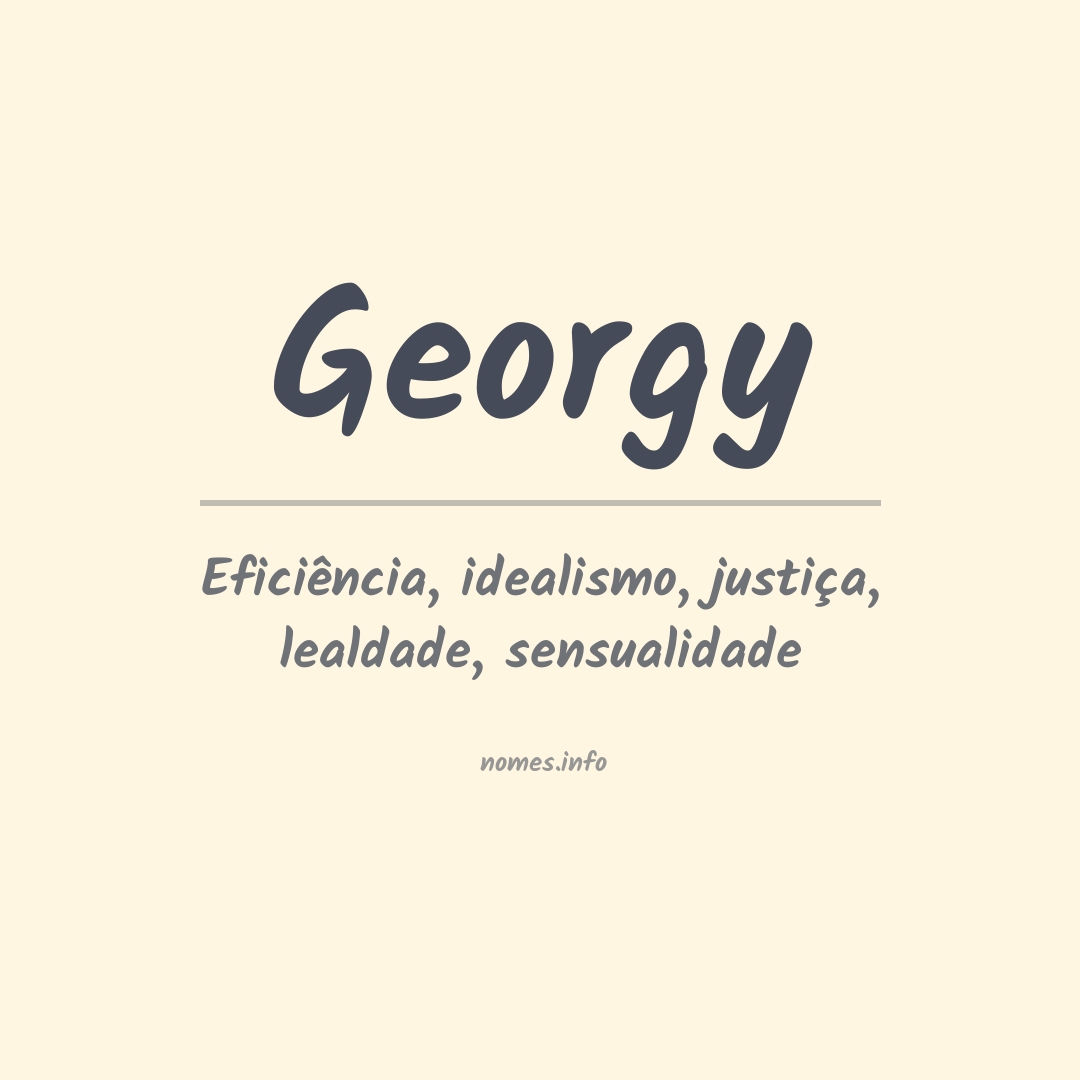 Significado do nome Georgy