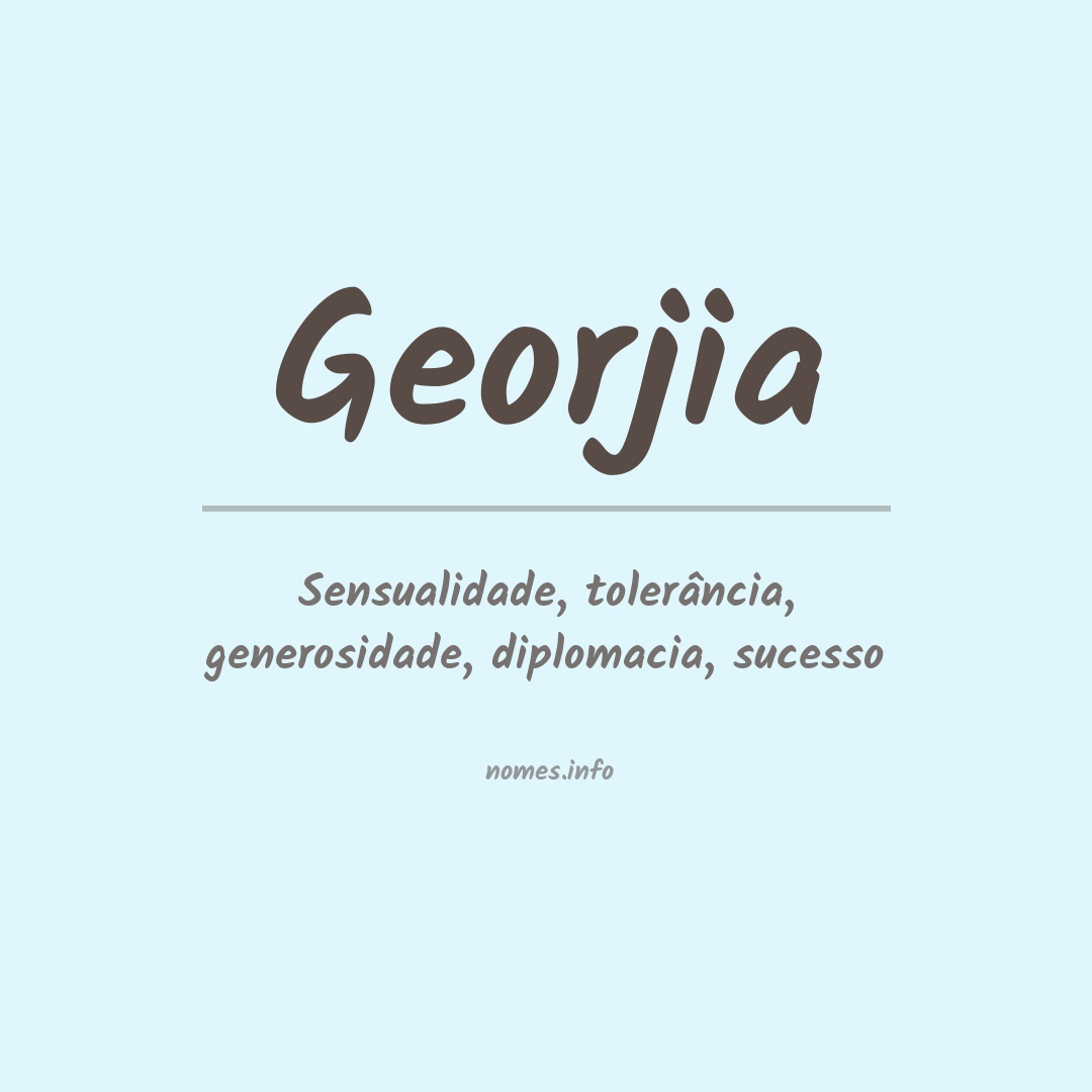 Significado do nome Georjia